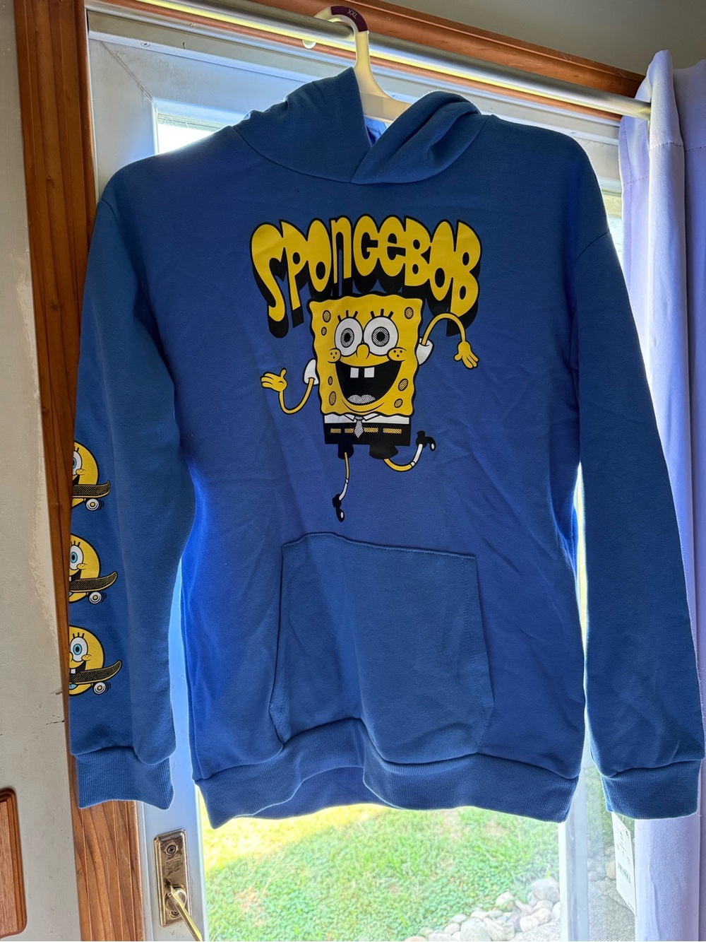 SpongeBob Graphic Hoodie in Bright Blue